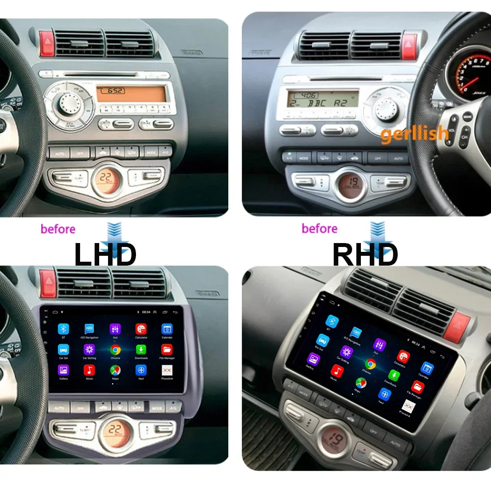 Android 13 สําหรับHonda Jazz City 2004 2005 2006 2007 รถวิทยุเครื่องเล่นมัลติมีเดียระบบนําทางรถยนต์Android Auto Carplay 2 Din