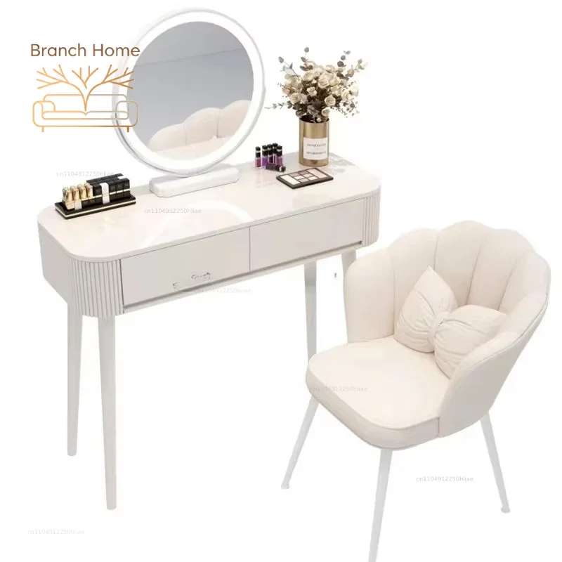 Selling Simple Desk Makeup Vanities Modern Dressing Table with LED for Small Apartment Hotel Boutique for Luxury Wood Pane