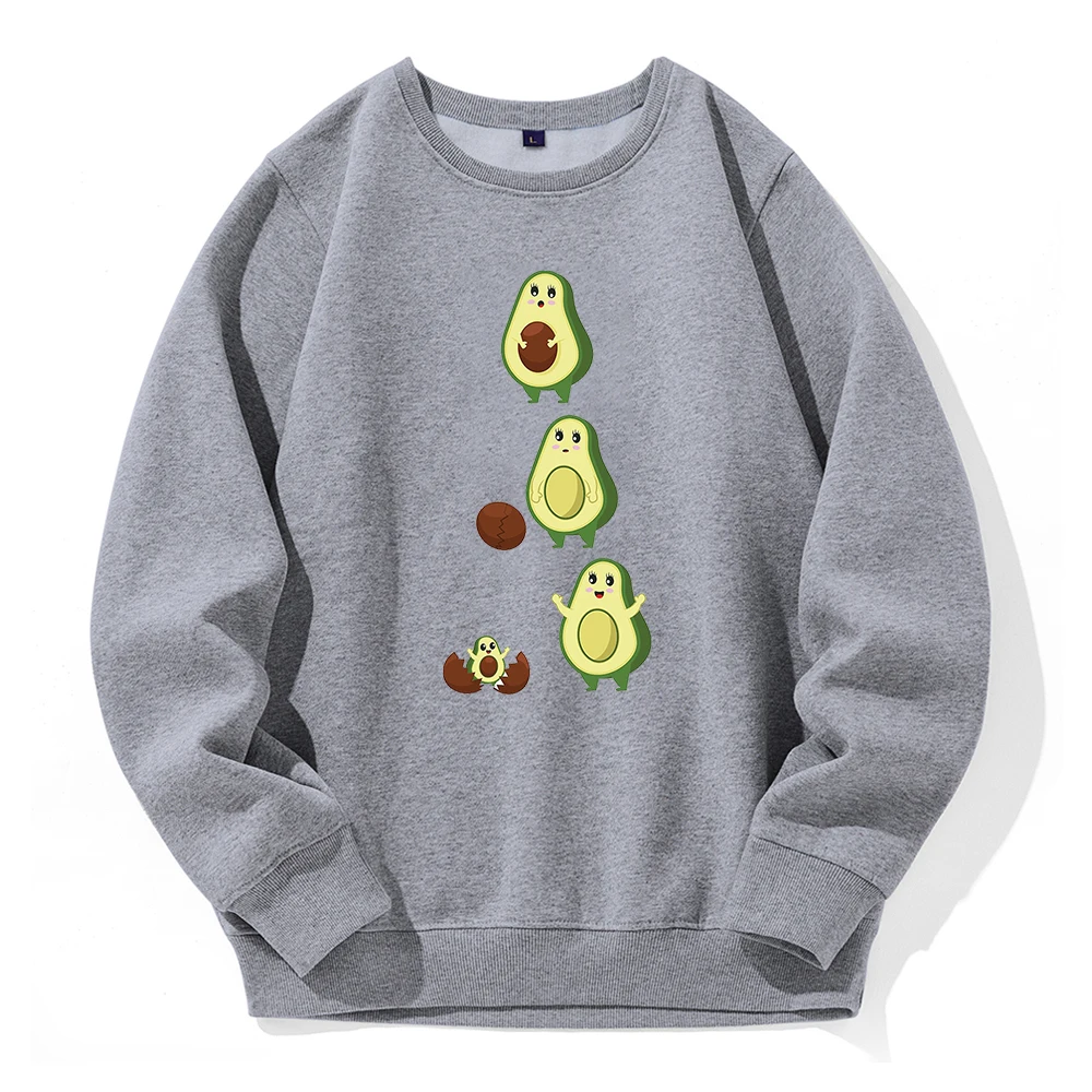 Cartoon Cute Avocado Printing Hoodies Men Loose Oversized O-Neck Hooded Casual Sports Classic Hoodie Street Fashion Tracksuit