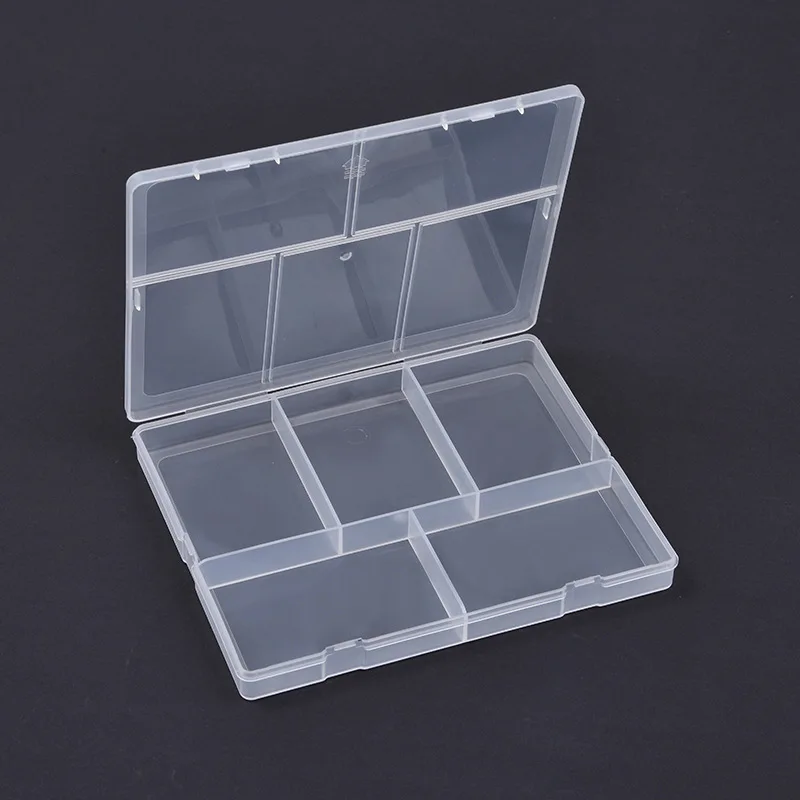 10Pcs/Set Portable Transparent Storage Box for Jewelry Earrings Screw Nails Parts Rectangle Container Plastic Clear Organizer