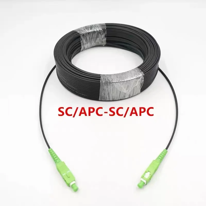 10M-500M Indoor SC drop patchcord simplex FC SC LC APC 2 steel 100m200m singlemode ftth jumper fiber optic patch cable IL 0.3dB