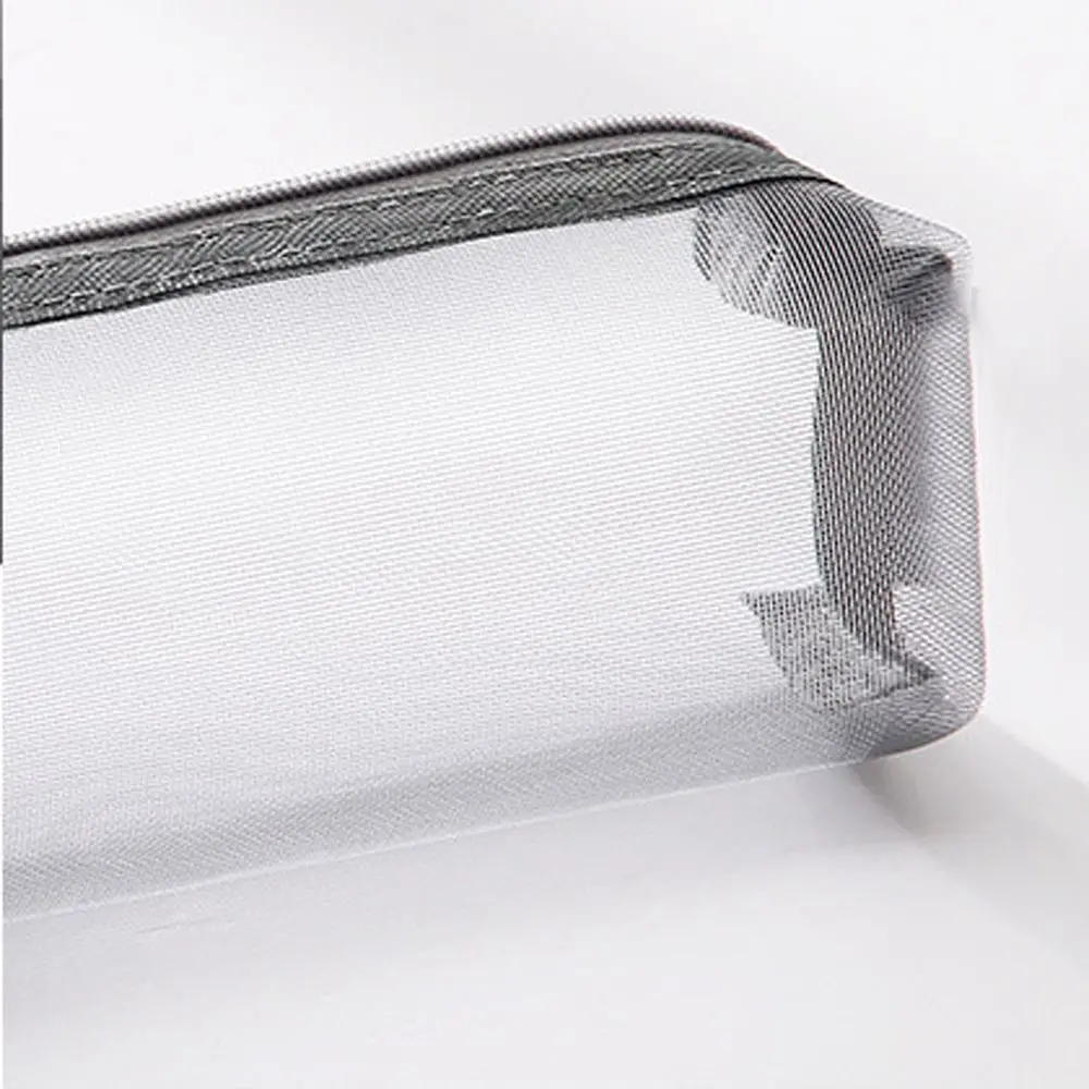 

Модные подарки, косметические канцелярские сумки, сетчатая сумка для ручек, прозрачная сетка, косметический пенал на молнии для хранения