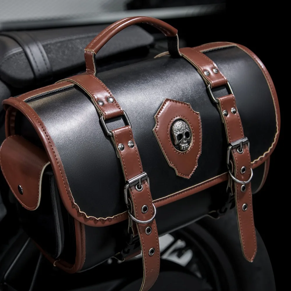 Motorcycle Parts Modification Side Luggage PU Hanging Bag Motorcycle Rider Equipment Kit Cruise Car Side Bag