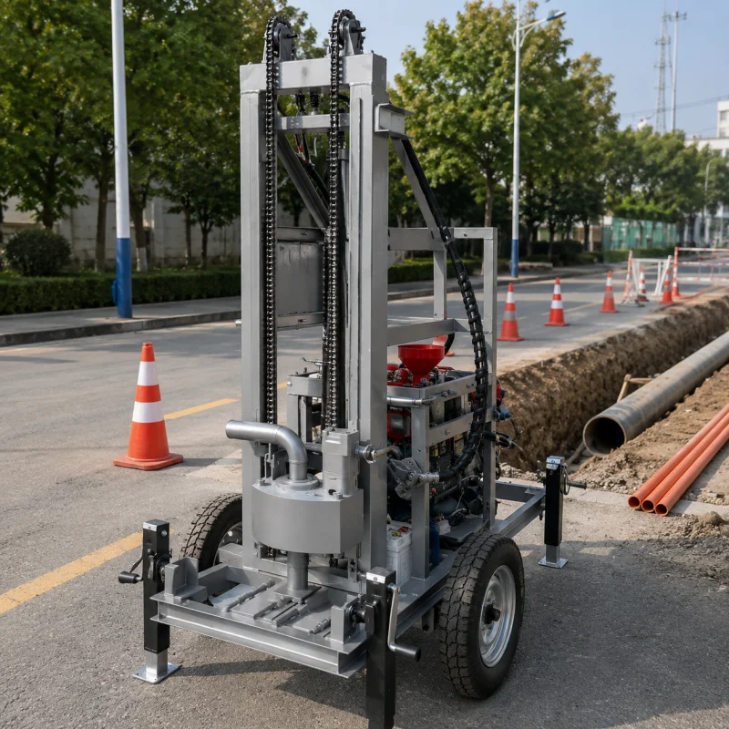 Compact Trailer Borehole Drilling Rig For Livestock Water Wells With Reliable Field Performance Drilling Machine Factory