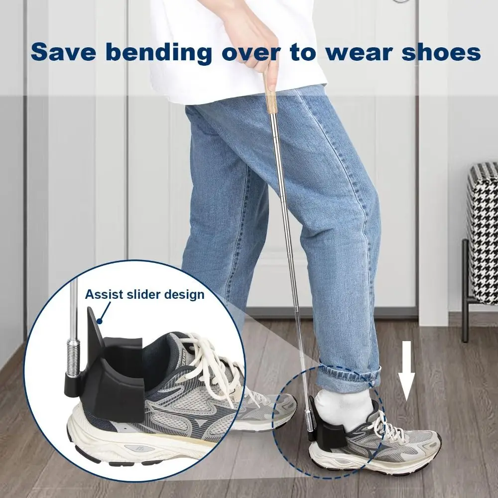 New Portable Shoe Horn Long Handle Home Extended Foot Shoe Funnel Flexible Professional Shoehorns for Men/Women