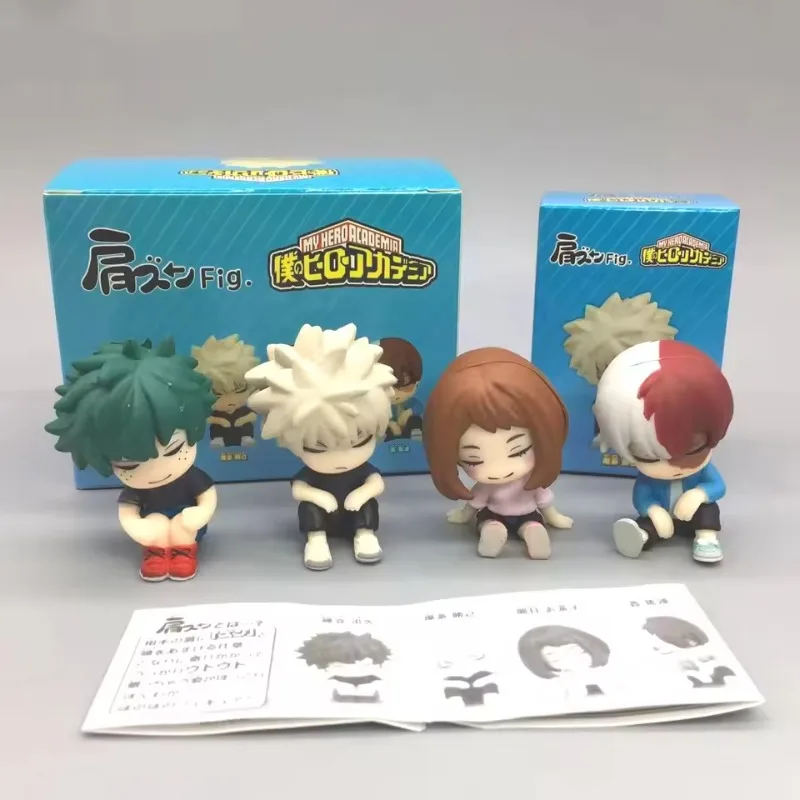 

My Hero Academia Anime figure Todoroki Shouto Uraraka Ochako mini action figure Q version Doll Model Toy Collection Statue Gift