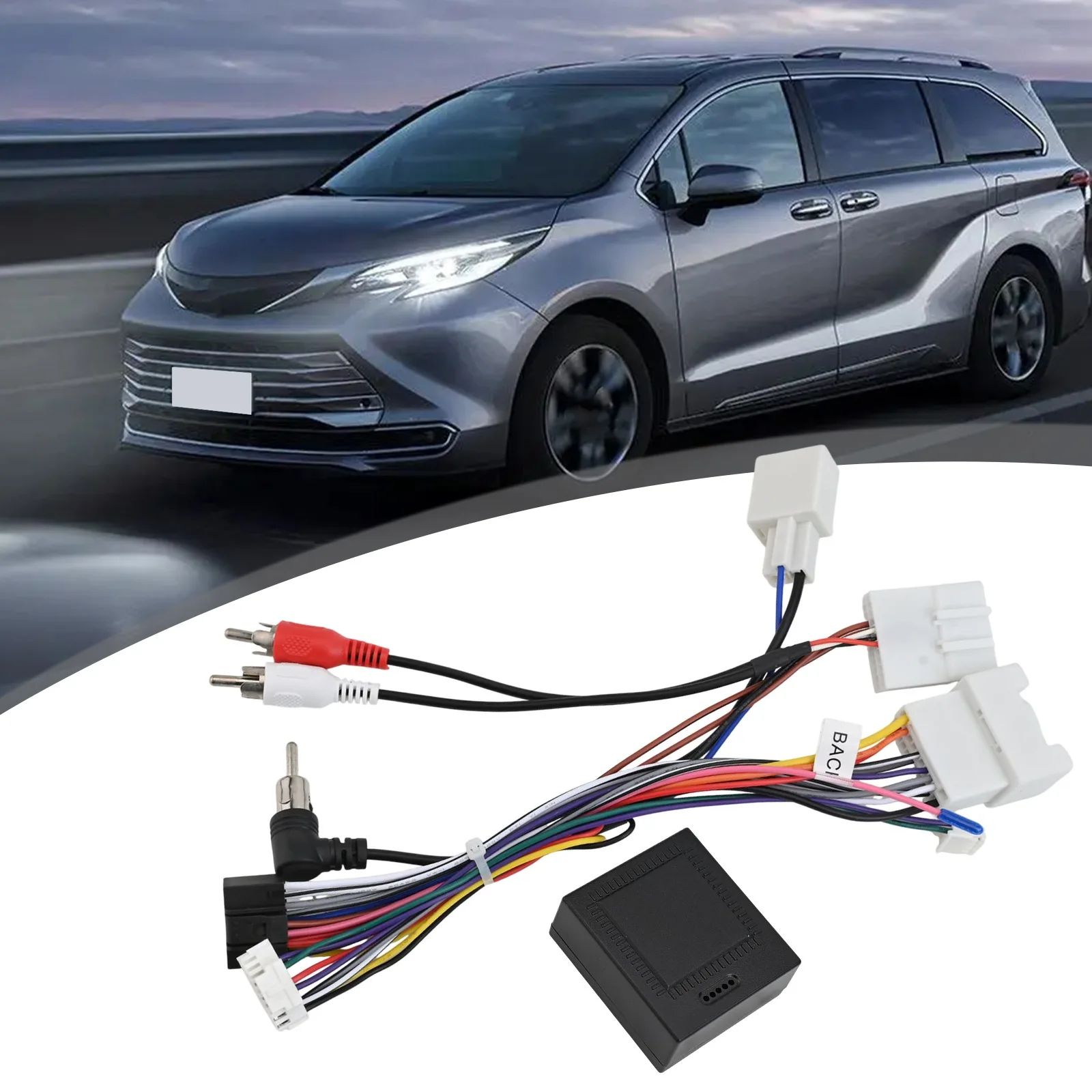 for Radio Installation Black Car for Radio Adapter Radio Installation Kit 12V Voltage Wear-Resistant For Toyota Vehicles