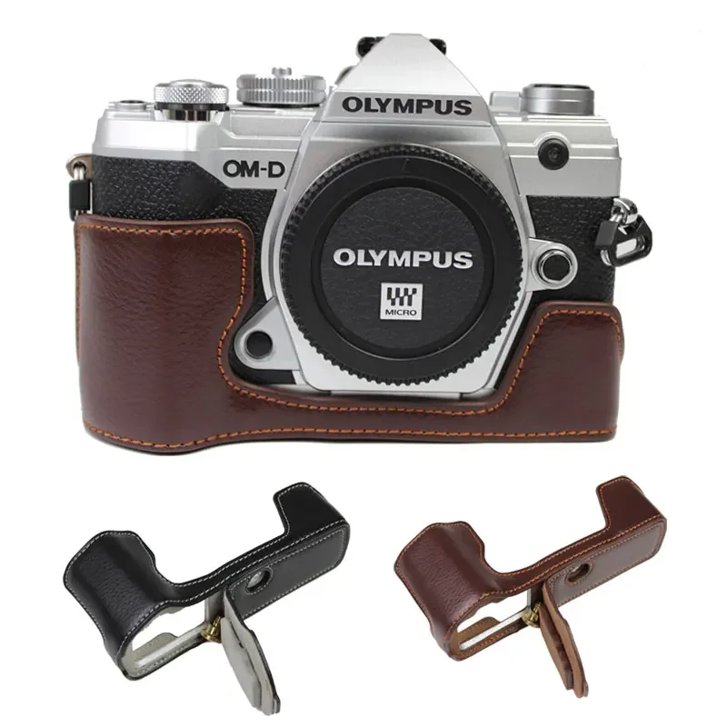 Oryginalne skórzane etui na aparat do OLYMPUS OMD E-M5 MARK III EM5 III E-M5 MarkIII Protective Cover Skin