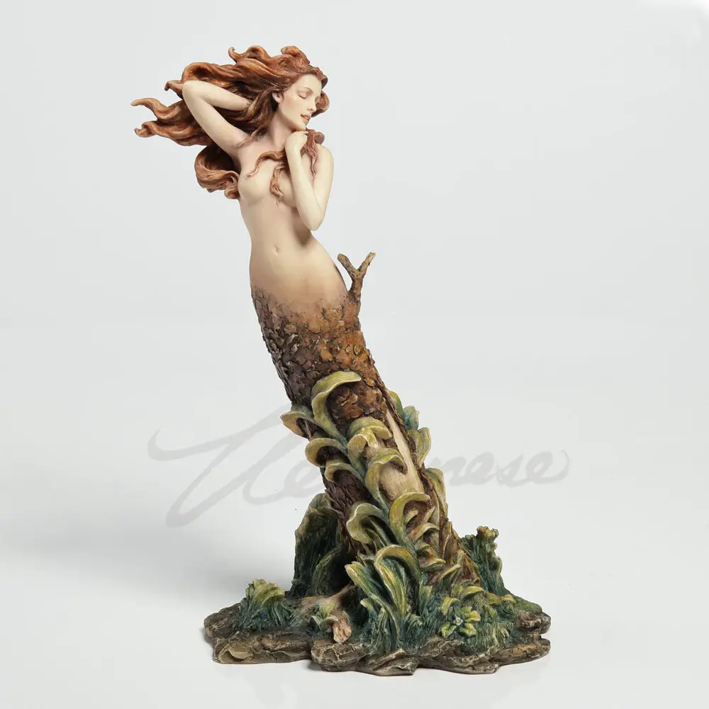 Forest Dryad Tree Nymph Resin Figurine Goddess Statue Nature Spirit Elf Sculpture Vintage Home Decor Desktop Art Ornament Gift
