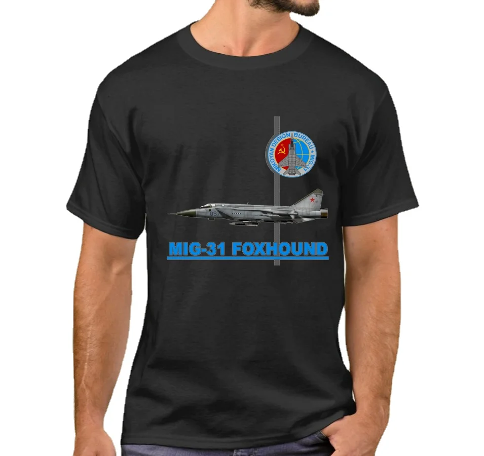 Soviet / Russian MiG-31 Foxhound Interceptor Fighter T-Shirt. Summer Cotton O-Neck Short Sleeve Mens T Shirt New S-3XL