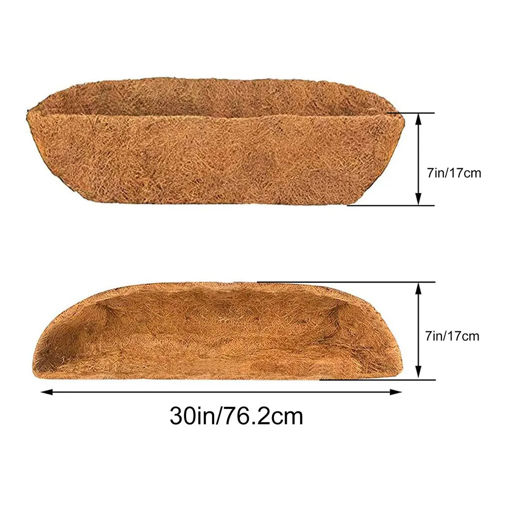 1pcs Coco Liner Trough 24/30 /36 /48 Inches Suitable For Family Garden Wedding Decoration Natural Coconut Fiber Garden Tools