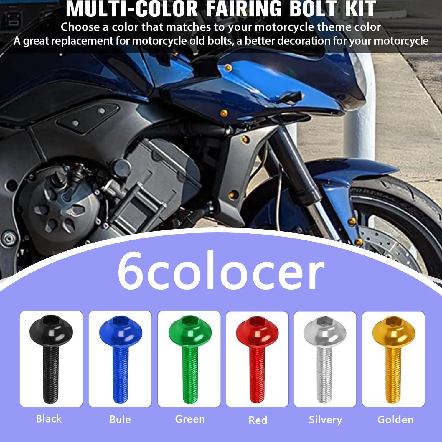 Fairing Bolts Screws Kit Nut Clips For Suzuki Hayabusa GSX1300R Katana V-Strom DL SV 650 250 1000XT 1050 XT GSX 1300R Bandit 600