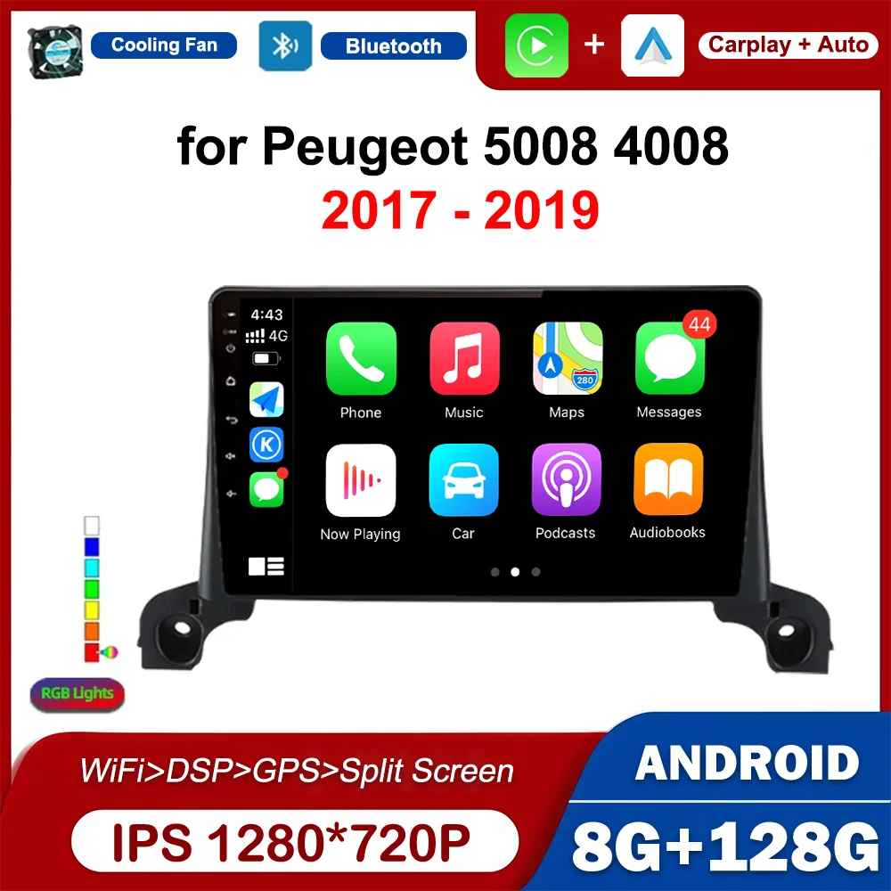 

Car Radio Video Multimedia Player 9 inch for Peugeot 5008 4008 2017 - 2019 Android Intelligent System Bluetooth Stereo GPS Navi