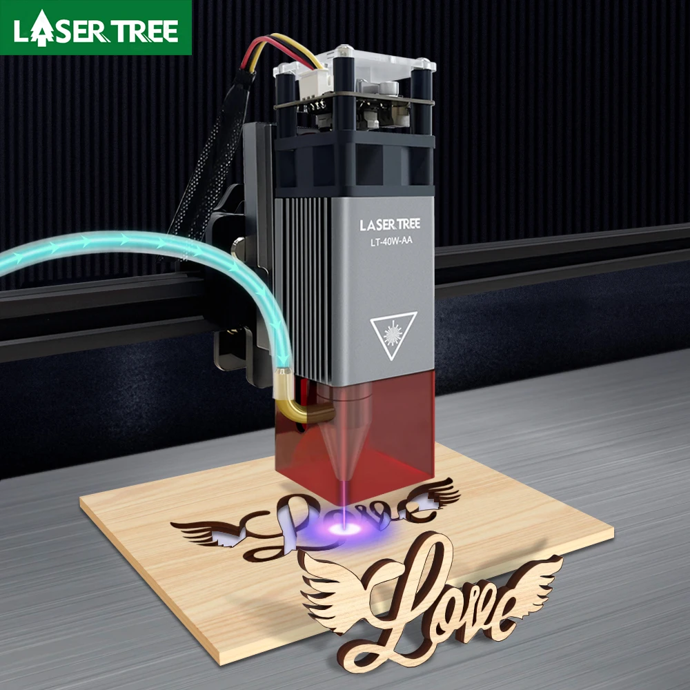 LASER TREE 4W 5W cabezal láser de potencia óptica 450nm luz azul TTL PWM módulo para grabador láser, corte de madera, herramientas de carpintería DIY