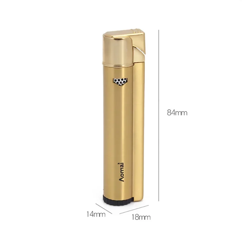 New Jet Torch Lighter with Gas Window Blue Flame Click Refillable Butane Gas Lighters for Cigar Cigarette Kitchen