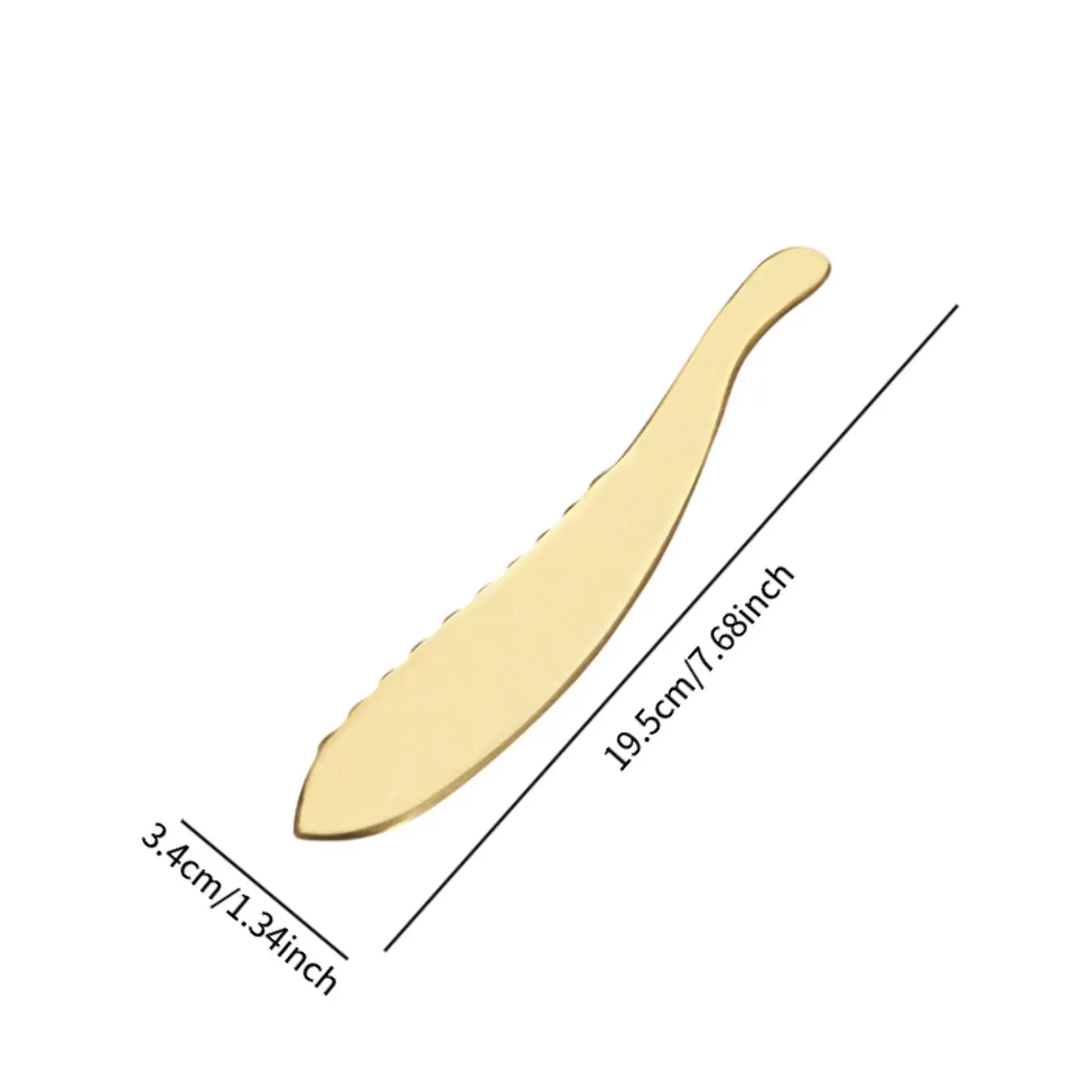 Outil Gua Sha en cuivre multifonctionnel, surface lisse, outil facial, masseur manuel pour le dos, le cou, les yeux, la taille, le visage