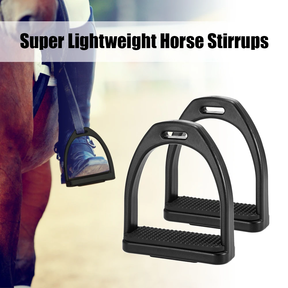 

2 PCS Horse Riding Stirrups Plastic Horse Saddle Anti-skid Horse Pedal Super Lightweight Equestrian Safety Equipment