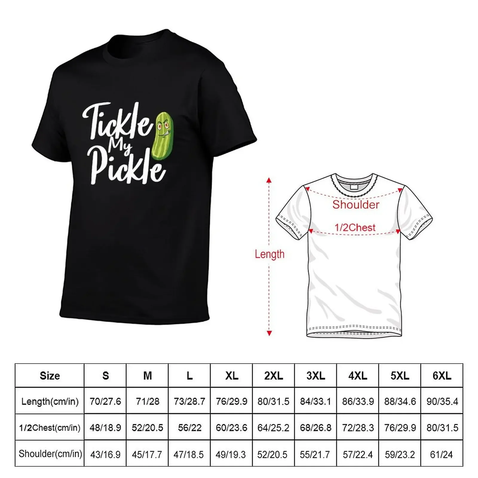 Tickle My Pickle T-Shirt Aesthetic clothing summer clothes summer 2025 Man t-shirt fruit of the loom mens t shirts