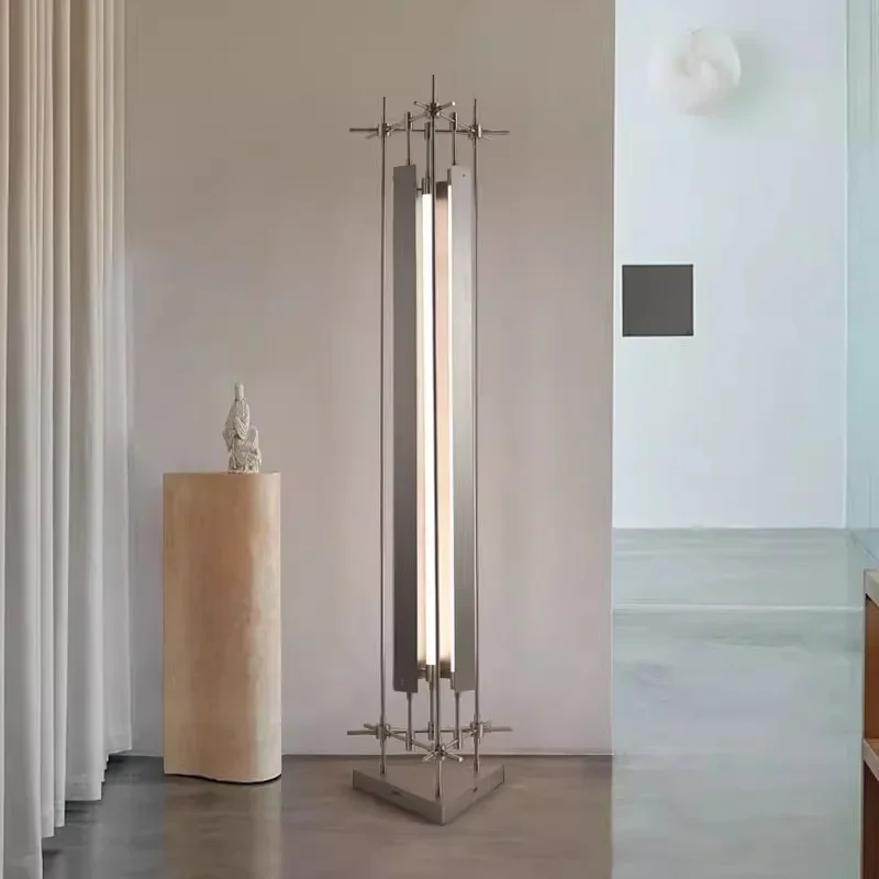 Designer Art Mazar Floor Lamp Living Room Bedroom Study Hotel Stainless Steel