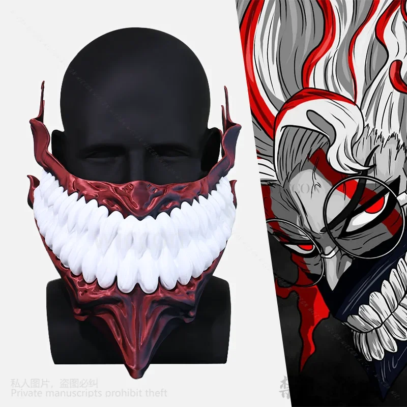 

CosplayHot Anime Dandadan Cosplay New Props 3D Printed Horror Mask Cos Roleplay Ken Takakura Ken Okarun For Halloween Gift