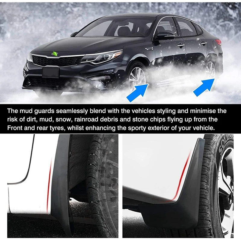 4Pcs Car Front Rear Wheel Mud Flaps Mudguard Fender Splash Guards For Kia K5 Optima 2020 2021 Accessories