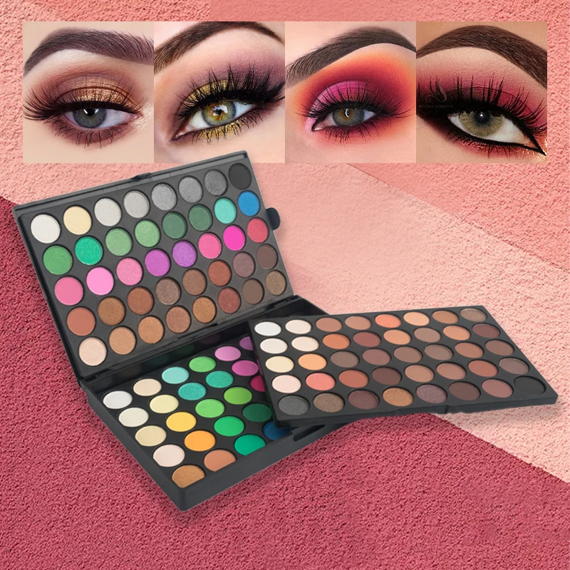 120色アイシャドウパレット 長持ち 簡単メイク ブラウン ベルベット マット＆シマー アイシャドウパレット、ピンクアイシャドウパレット