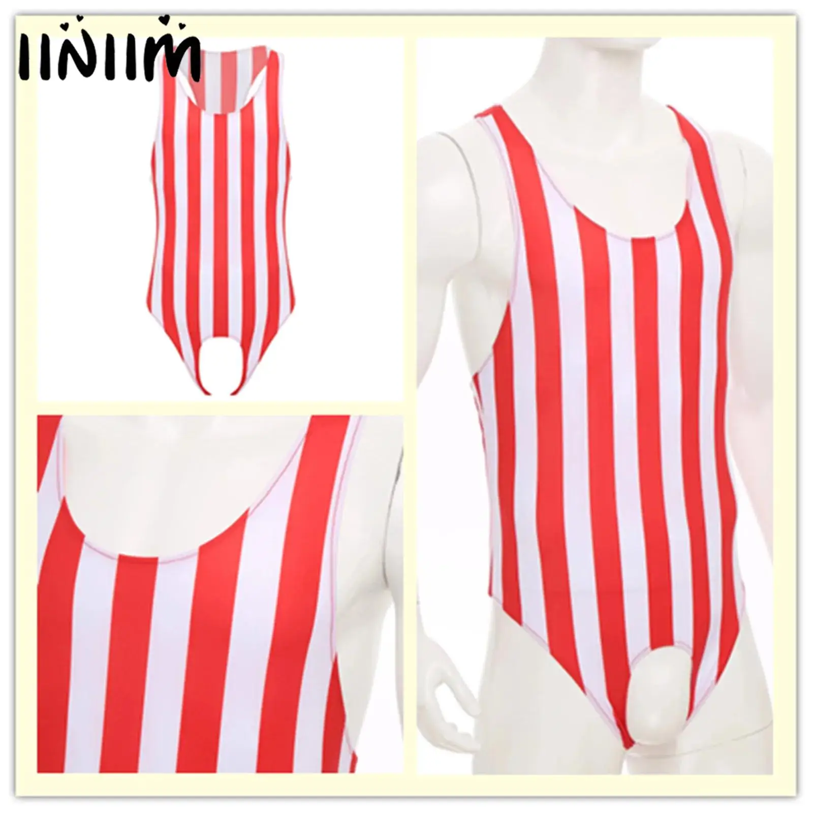 

Мужское нижнее белье, полосатый борцовский синглет, боди на бретельках с открытой промежностью, облегающий купальник, цельный купальный костюм, ночная рубашка, клубная одежда