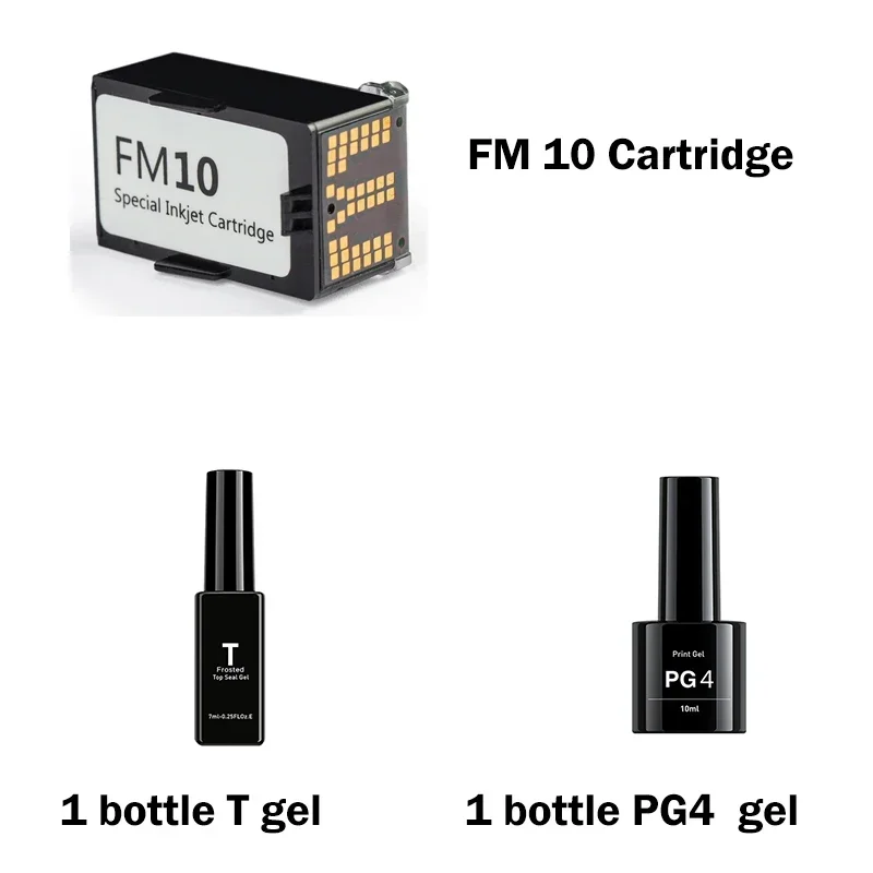Adaptado para PG4, T, FM10 cartucho especial Nail Gel pg0 O2 NAILS impresora de uñas FM10 cartucho de tinta