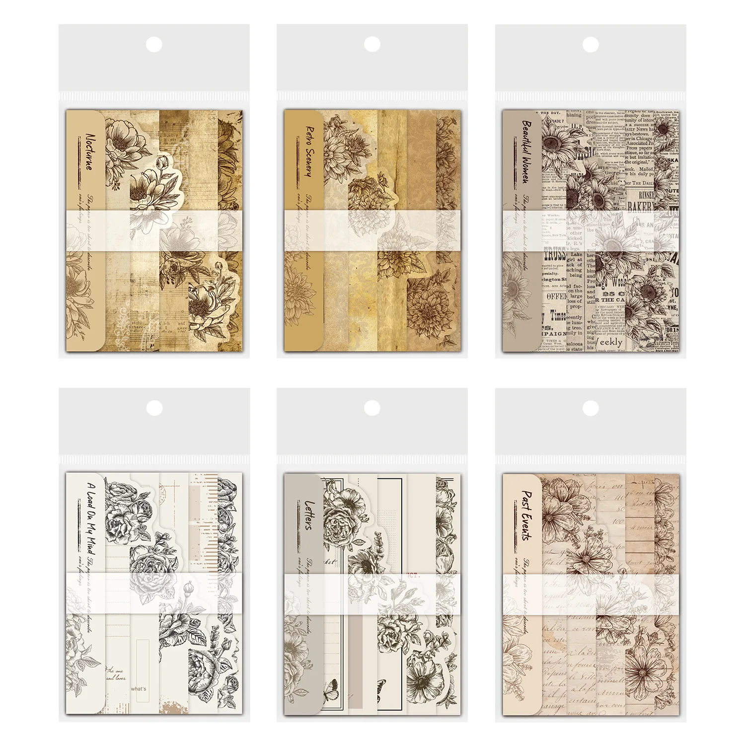 20 pz/lotto Memo pad materiale carta corta per amore Junk Journal Scrapbooking carte Retro sfondo decorazione carta