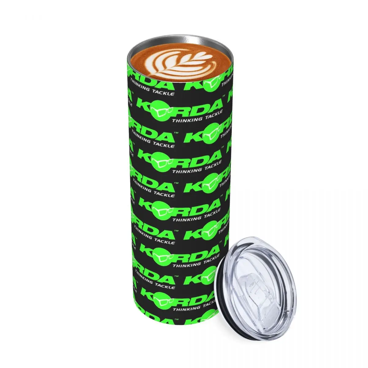 

Korda Fishing Logo Stainless Steel Tumbler Vacuum Insulated Mugs Thermal Cold Cup Straw With Lid 20oz