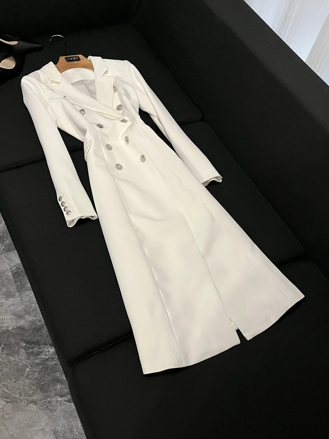 

Ele длинное женское пальто, осень-зима, новая корейская версия, ветровка, костюм, наряд китайского производителя, чистый цвет