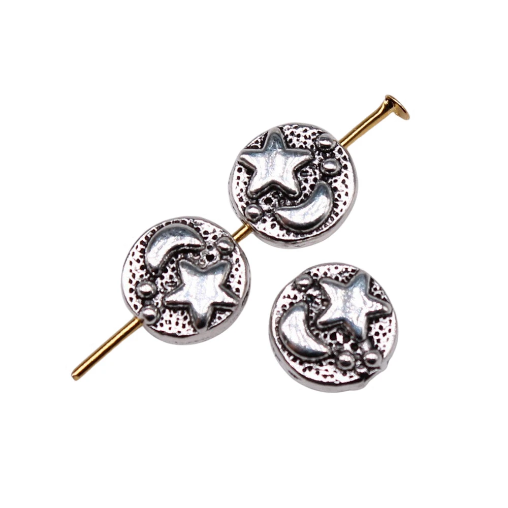 Fittings Gifts For Women Accessories Parts Jewelry Findings And Components Engraved Small Hole Beads Spacer