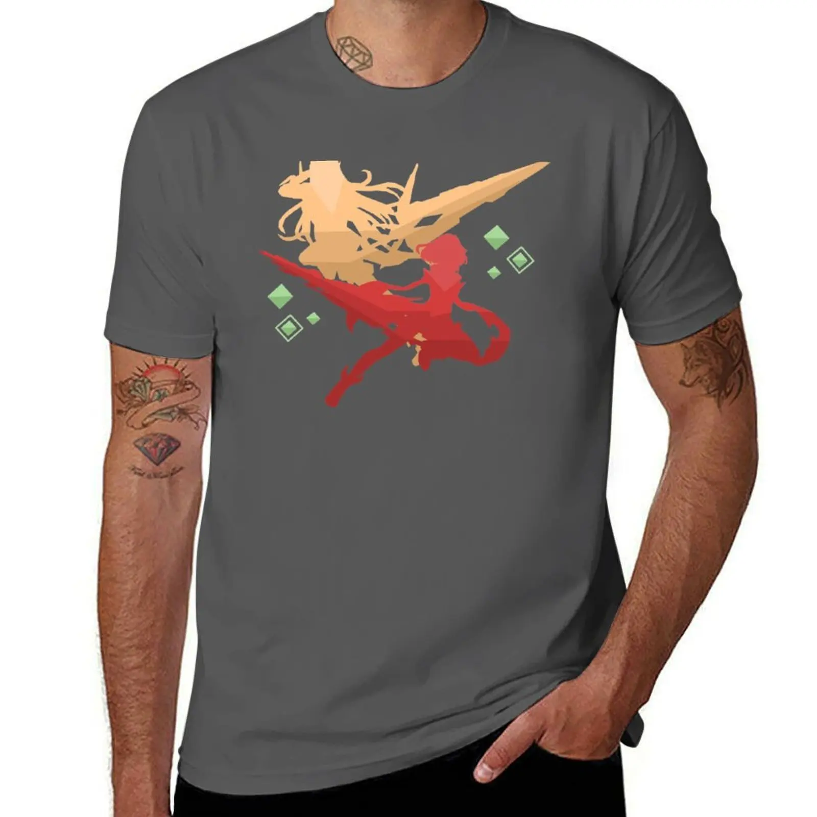 

Xenoblade Pyra and Mythra T-Shirt Casual All Match Tee Shirt for Men