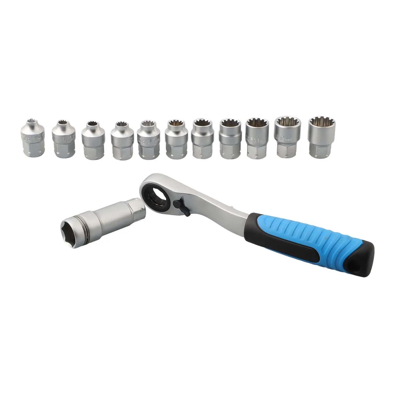 

Core Ratchet Socket Wrench Kit Car Auto Repair Tool Chrome-vanadium Steel Efficient Screwdriver Torque Wrench Kit