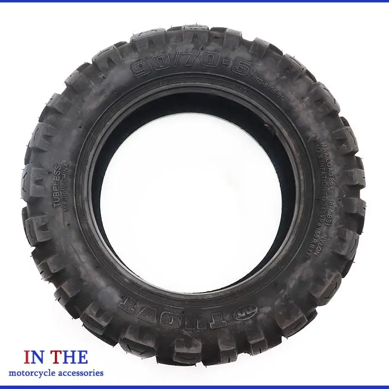 New 90/70-6 off-road tubeless tires, suitable for electric scooters with thickened and widened vacuum tire accessories