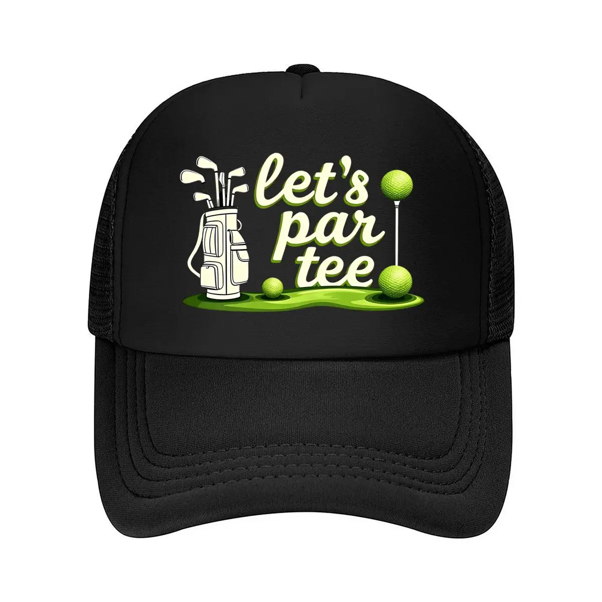 Light Pink with _Let'S Par Tee_ Golf Design - Lightweight, Breathable , Perfect for Women, Casual We 2026 Mesh Baseball Cap