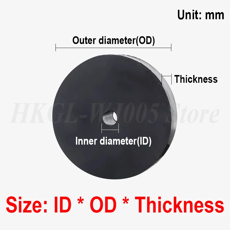 OD 11-300mm Circular Rubber Shock Absorber Pad/Fan Coil Damping Gasket/Rubber Pad/Mechanical Equipment Foot Pad