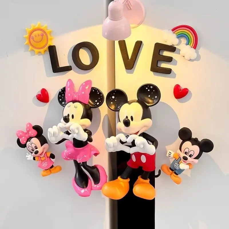 Disney Mickey Mouse new cute and sweet home fashion cartoon creative three-dimensional animation pattern refrigerator magnet