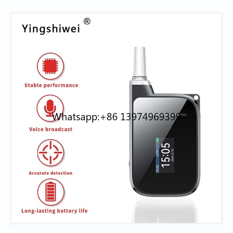 Customized  YSW-H3 2025 Small Detachable Blowpipe High Sensitivity Fuel Cell ABS Material Quick Results Alcohol Tester