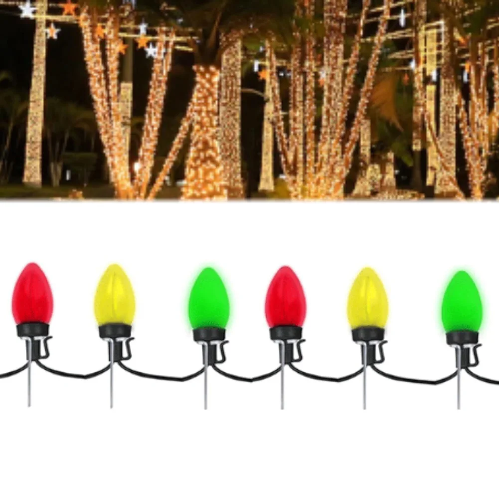 60pcs Metal Outdoor Lamp Posts Suitable For Outdoor Light C7 C9 Bulbs For Garden Plant Support Easy Installation