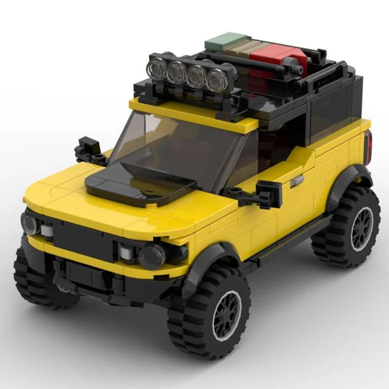 

297pcs MOC Built Tough Bronco Yellow City Champion Supercar Education Building Blocks Christmas Gift creative