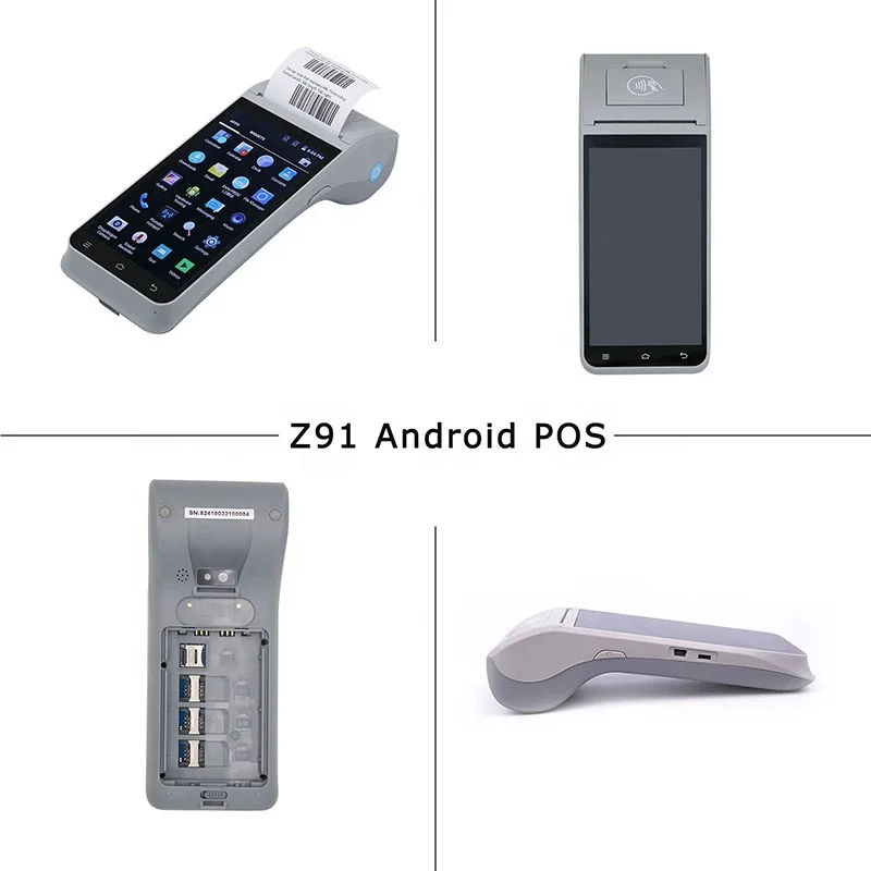 ZCS Z91 Handheld Wireless Portable Mobile Android POS Machine For Supermarket Restaurant Government Printer