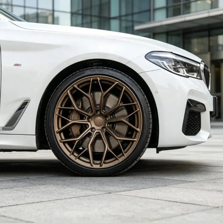 18-24 Inch Matte Bronze Vintage Tone Deep Concave Mesh Spoke Reliable Performance 6061-T6 Forged Alloy Wheel Rims