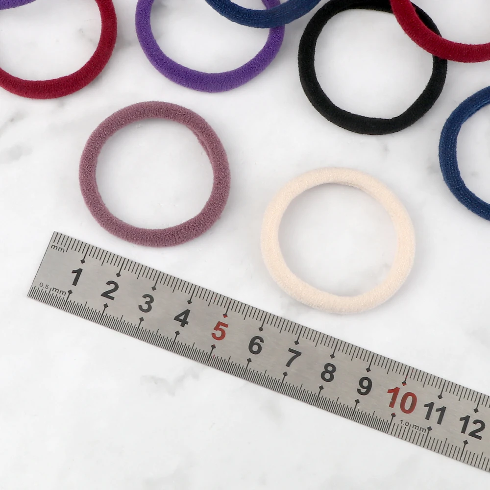 20–100 Stück schwarz grau große Haarbänder für Frauen, nahtloser Pferdeschwanz, modisch, reine bunte Gummibänder, Haarring, Mädchen-Haar-Accessoire – Detail 11