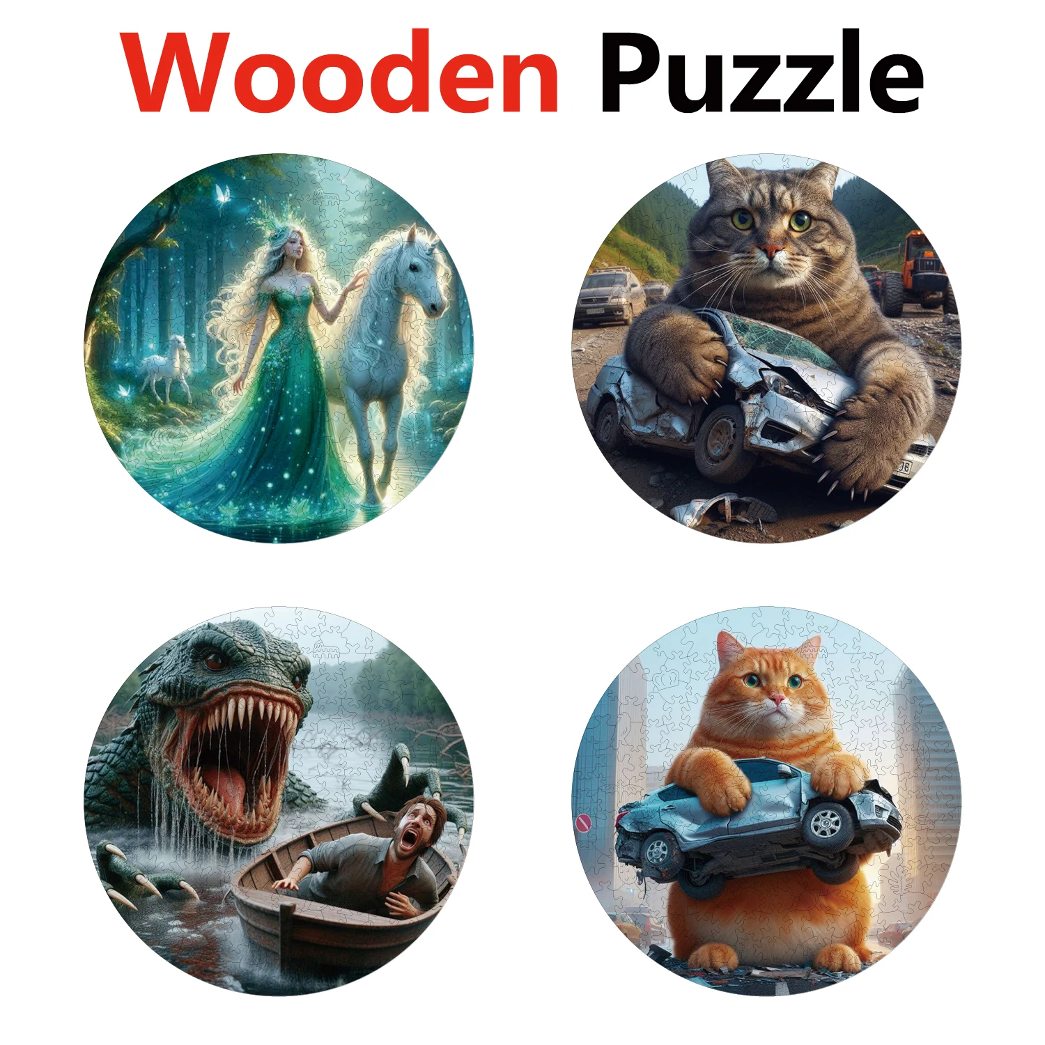 

Princess Cat Shark Animal Puzzles High Quality Jigsaw Puzzle Wooden Puzzle Best Christmas Gift