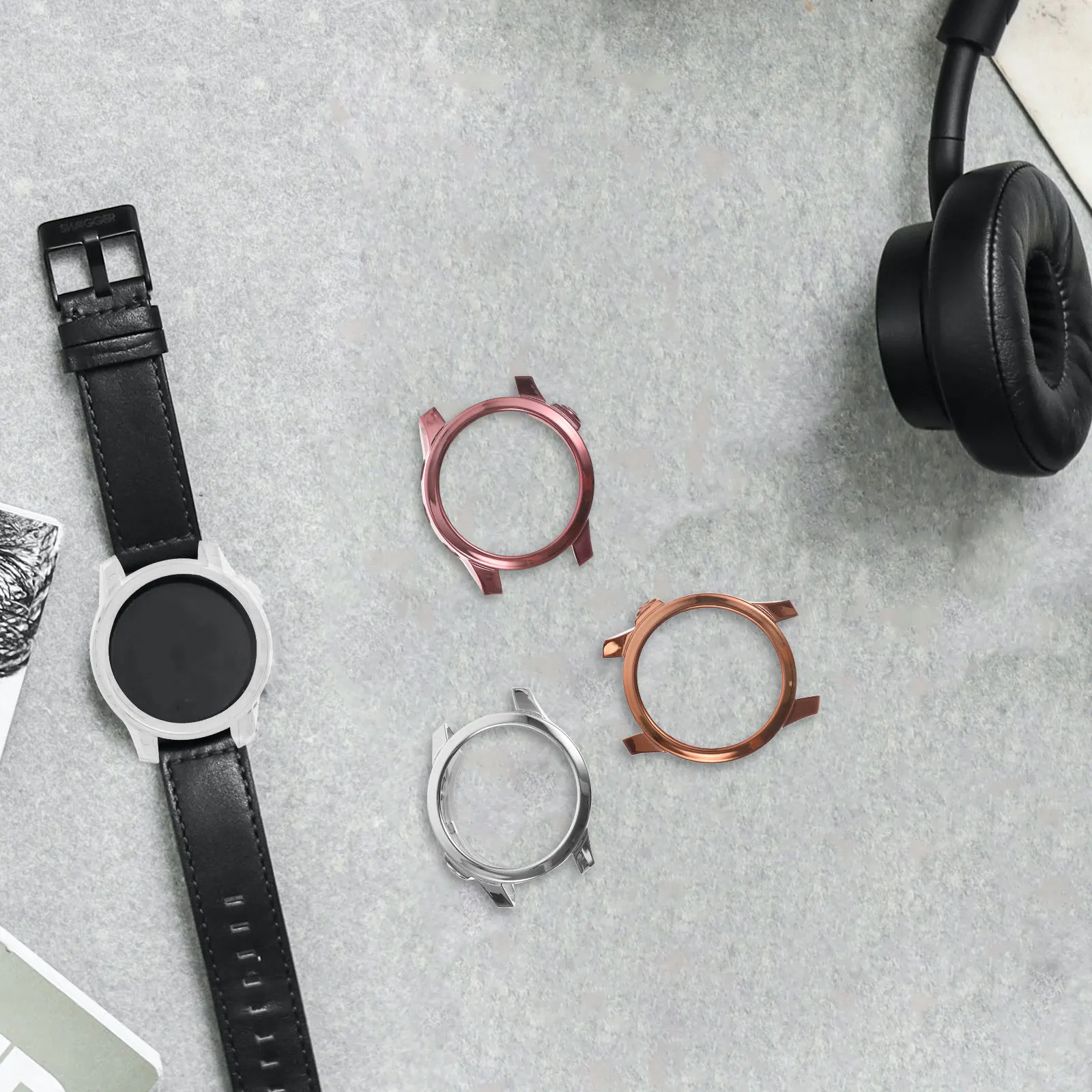 

4Pcs Watch Screen Protector Cases Tpu Material Precision Cut All-Round Protection Reusable Watch Covers Compatible with Daily