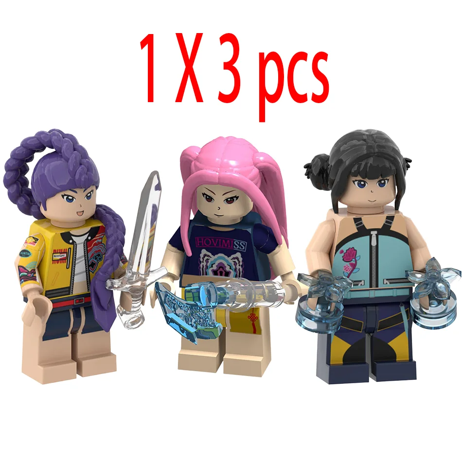 New product: Demon Devil Hunters Building Blocks Rumi Mira Assembly Model Doll Building Blocks Toy decorative ornaments Handmade