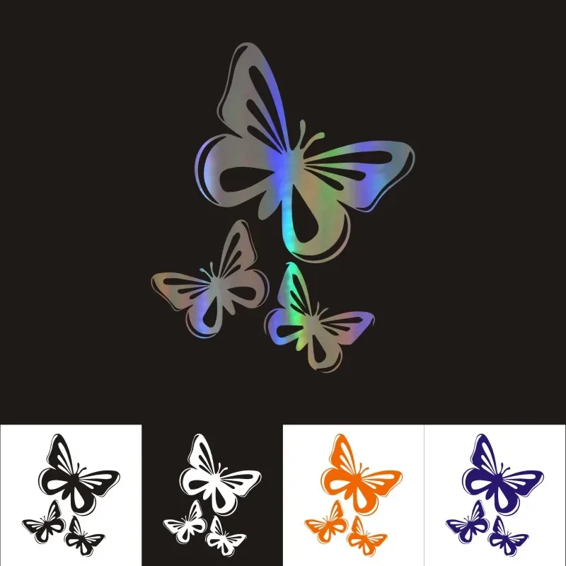 Car Sticker 3D Butterfly Car Cartoon For refrigerator helmet computers Vinyl Sticker Reflective Car Decal