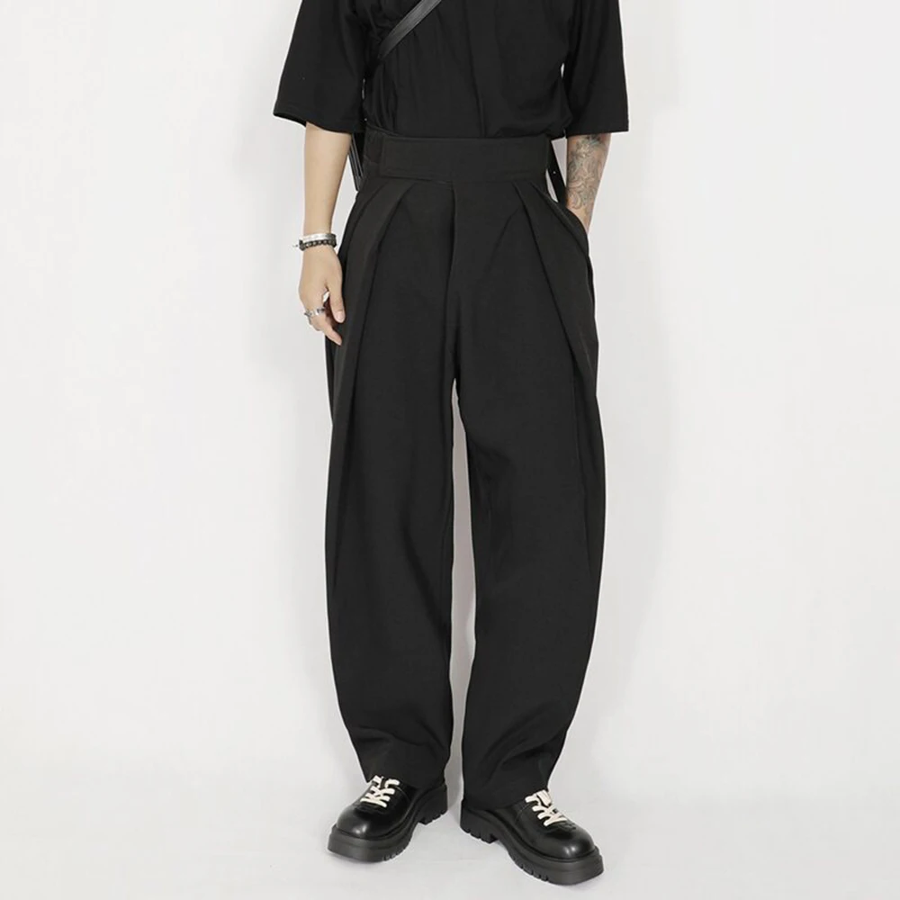 

XS-5XL Spring New Men's Solid Color Straight Leg Pants American Retro Fashion Trend High Street Simple Casual Men's Bottoms