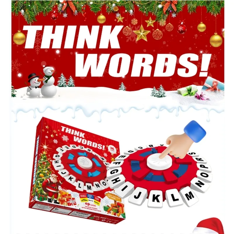 New Basta Spanish Tapple Word Game -English think Words Tapple Games Version Quick Thinking Letter Pressing Board Game-